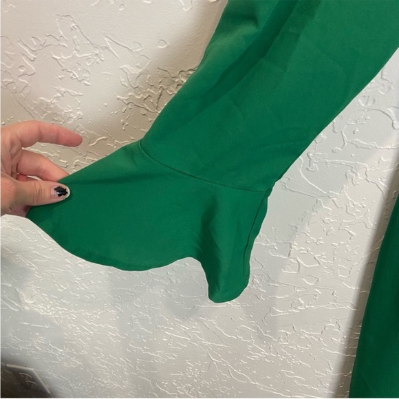 ASOS Long Sleeve Maxi Dress Green Size 12 - Picture 2 of 6